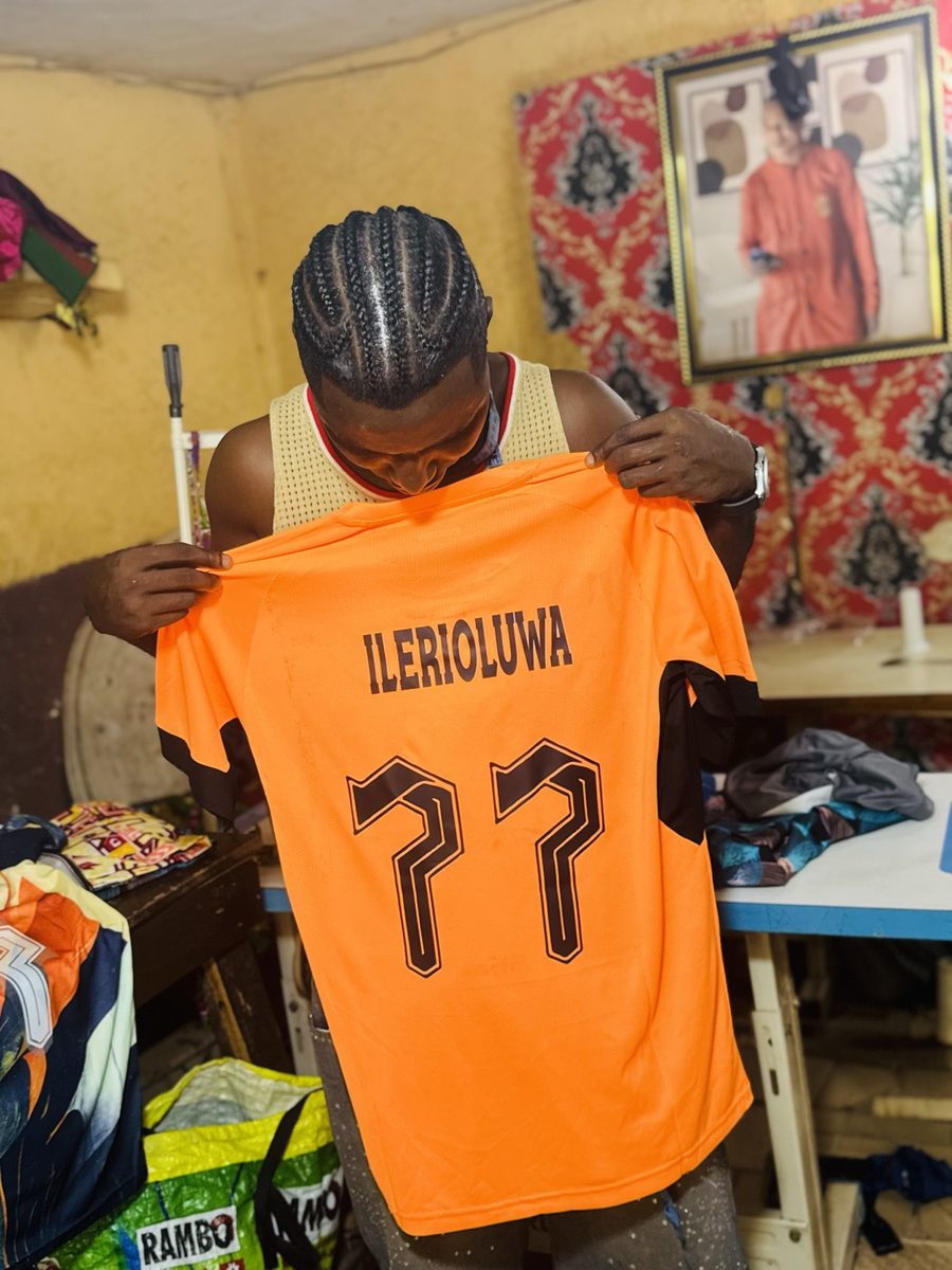 Ilerioluwa academy jersey back with number 77